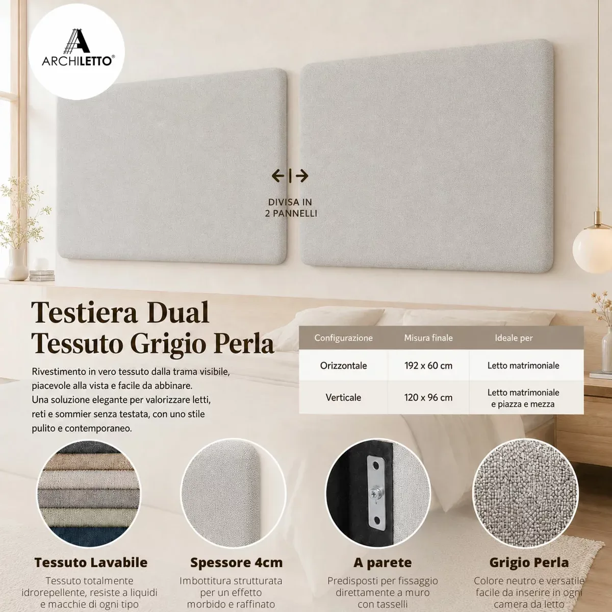 Testiera da Parete Dual