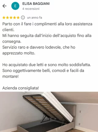 Screenshot recensione cliente Archiletto