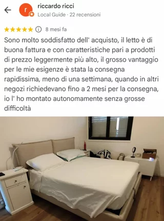 Screenshot recensione cliente Archiletto